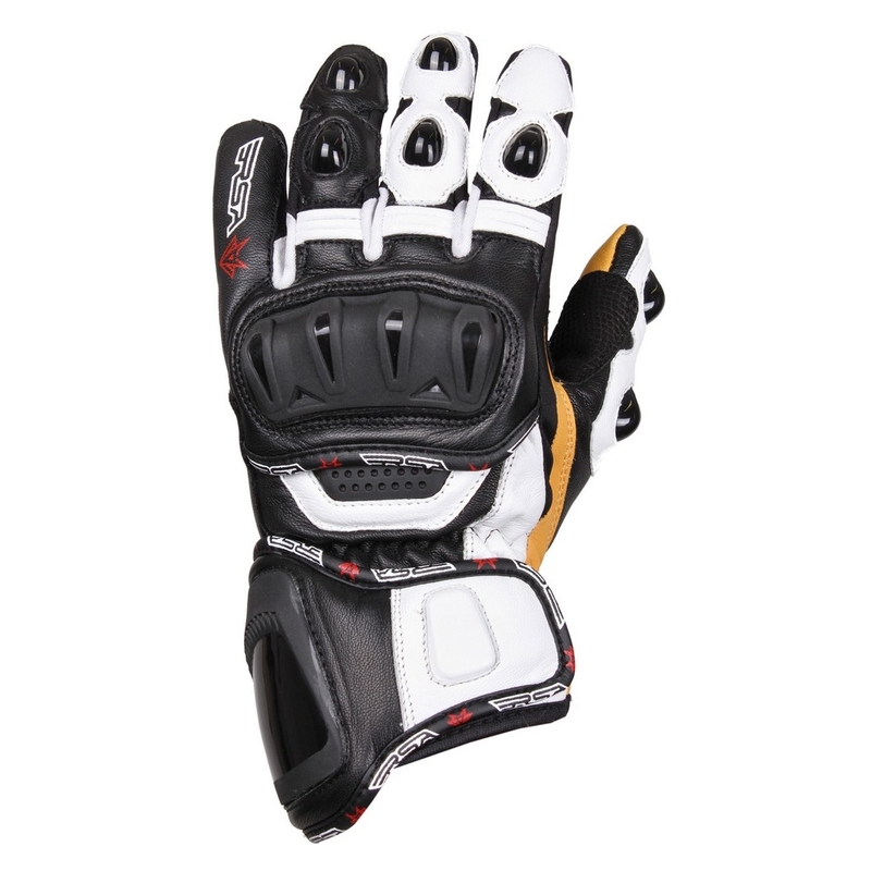 Motociklističke rukavice RSA Spacer crno-bijele - II. kvaliteta