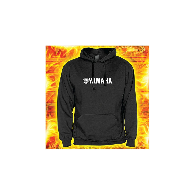 Hoodie s Yamaha motivom crne boje s kapuljačom