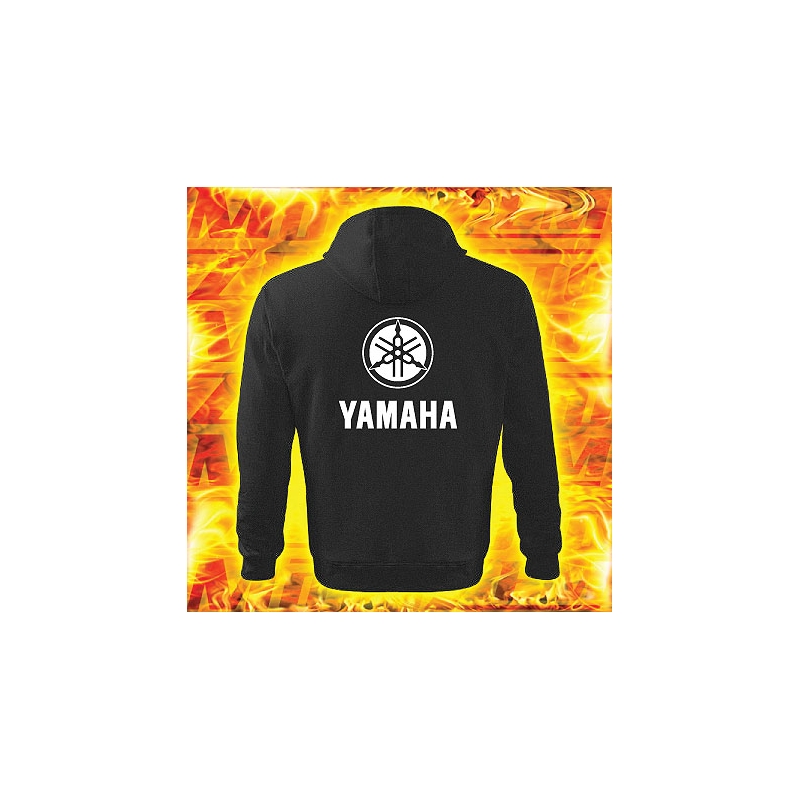 Hoodie s Yamaha motivom crne boje s kapuljačom