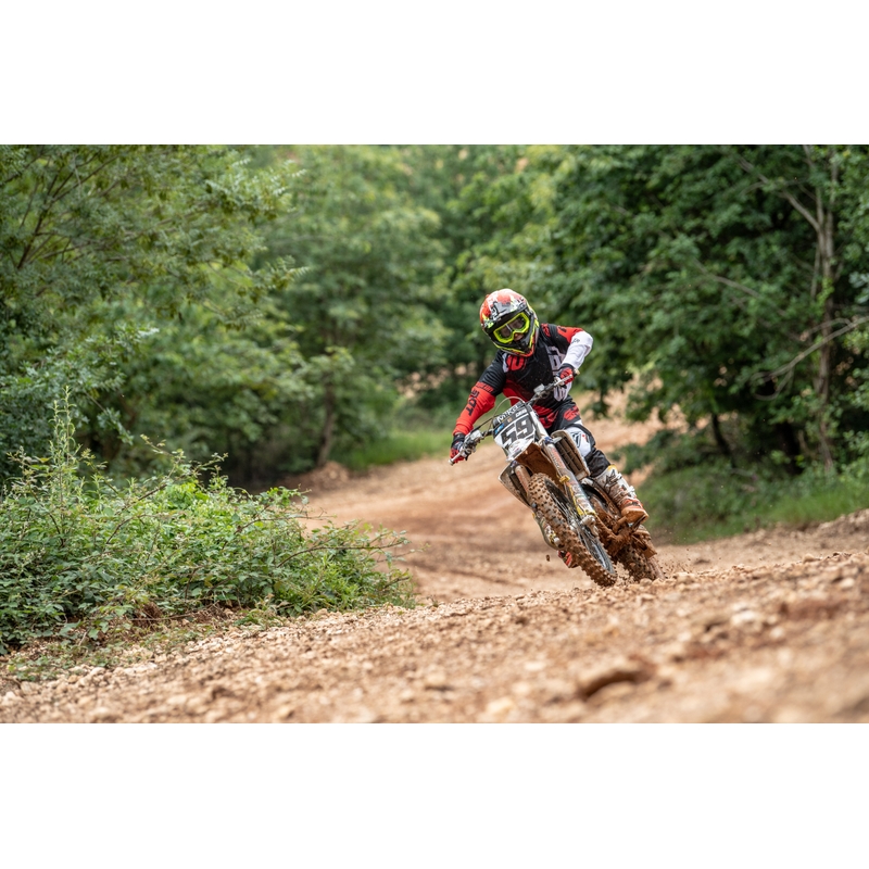 Dječje motocross hlače Shot DEVO Ultimate crno-crvene