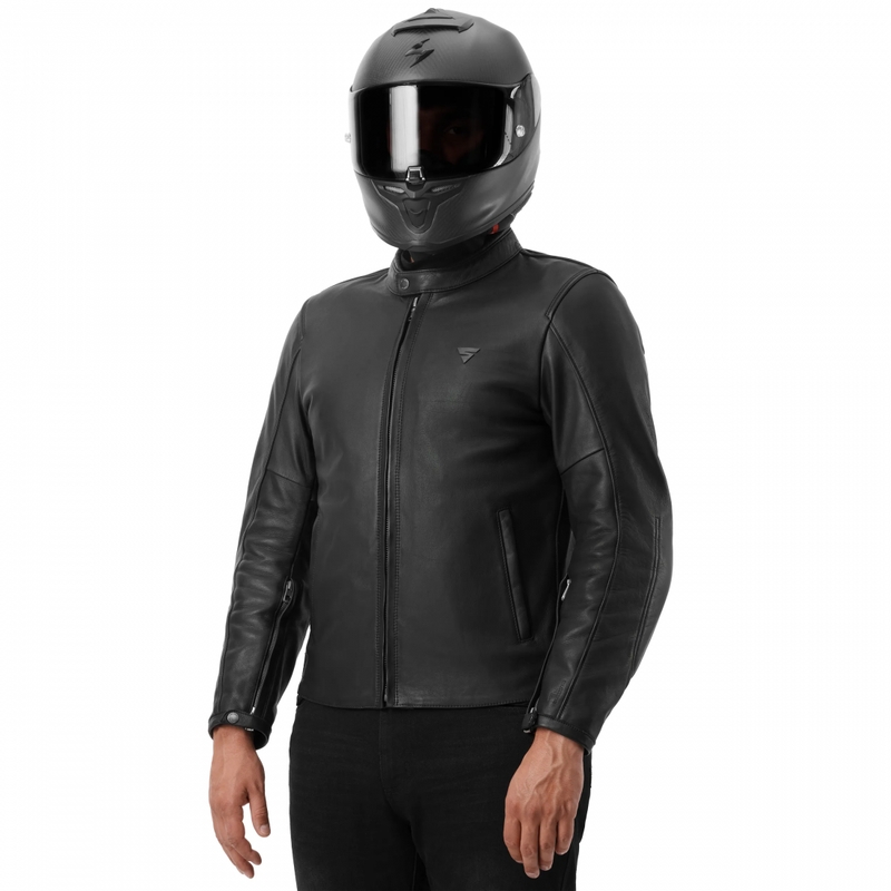Kožna motociklistička jakna Shima Hunter 3.0 crna
