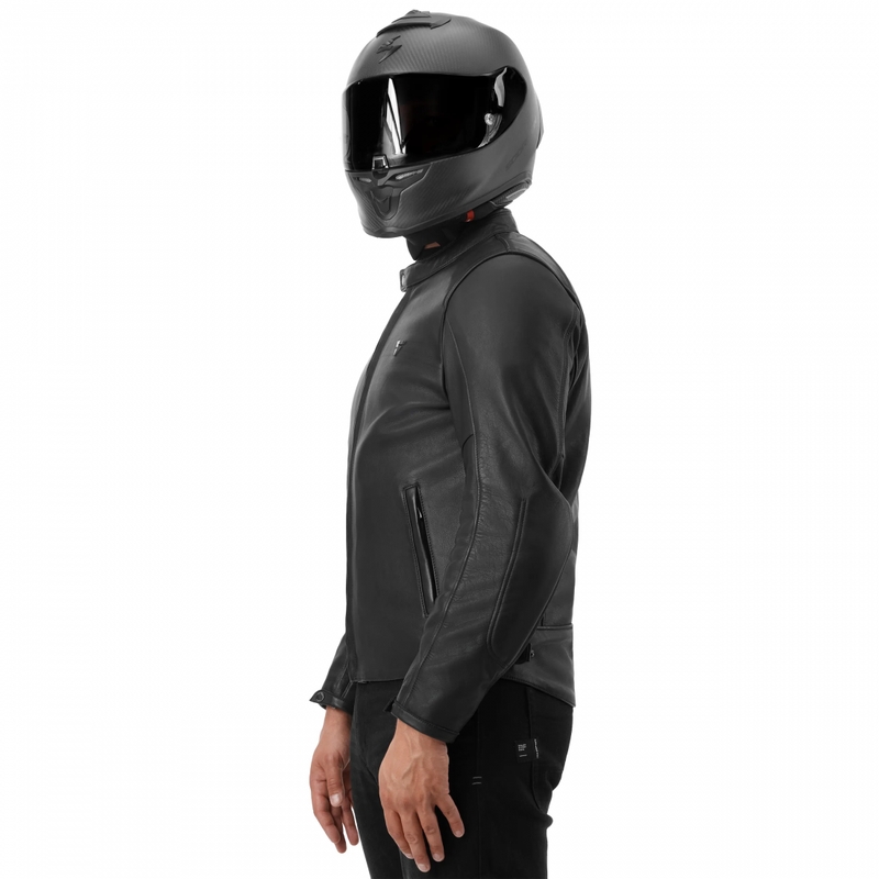 Kožna motociklistička jakna Shima Hunter 3.0 crna