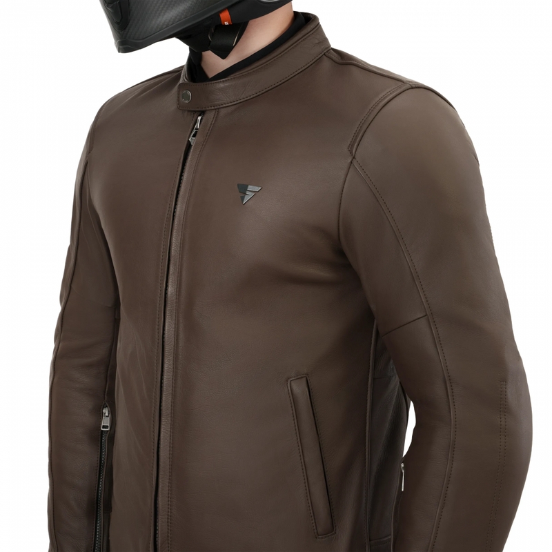 Shima Hunter 3.0 kožna motociklistička jakna smeđe boje