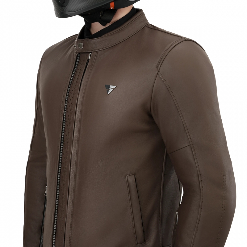 Shima Hunter 3.0 kožna motociklistička jakna smeđe boje