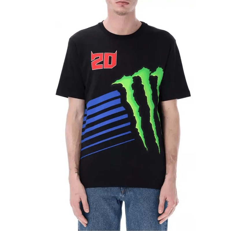 Fabio Quartararo majica kratkih rukava s Monster Energy logom, crna