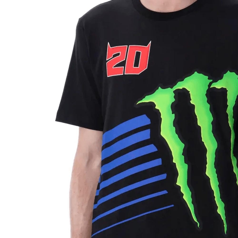 Fabio Quartararo majica kratkih rukava s Monster Energy logom, crna
