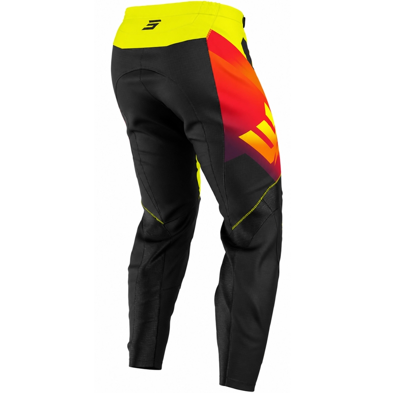 Dječje motokros hlače Shot Draw Rocket fluo žute