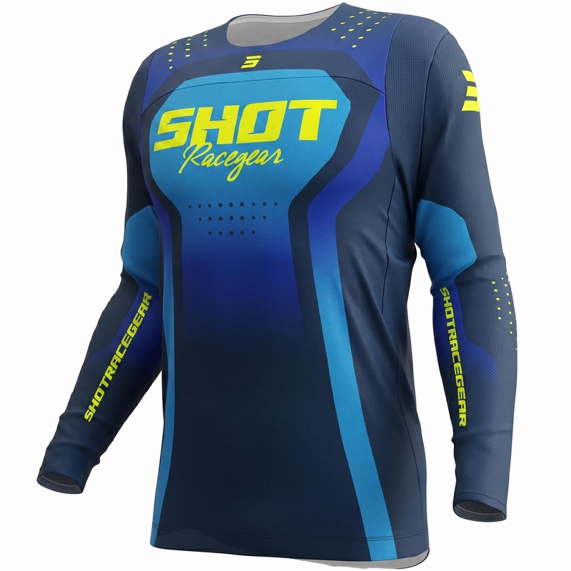 Motokros dres Shot Contact Stream plavi