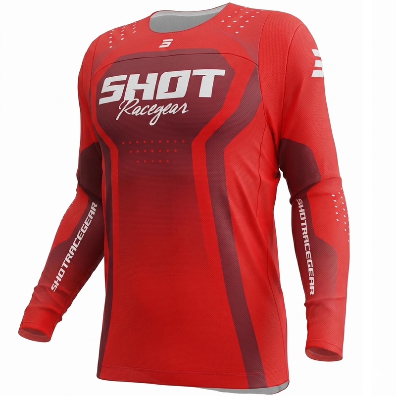 Motokros dres Shot Contact Stream crveni
