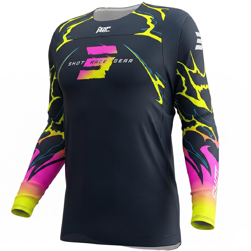 Motokros dres Shot Contact Rac plavi