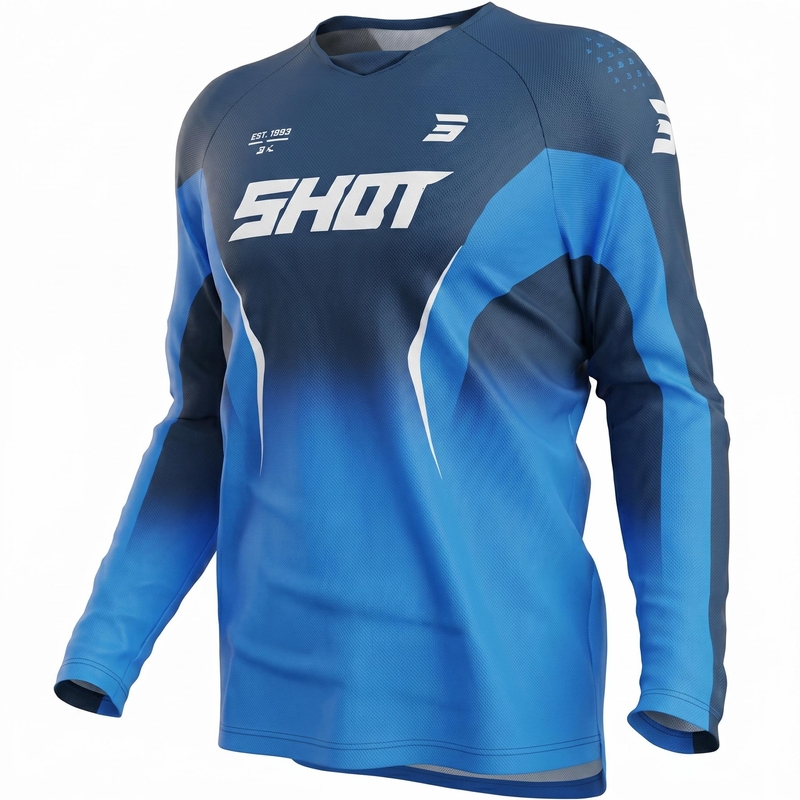 Motokros dres Shot Draw Clash plavi