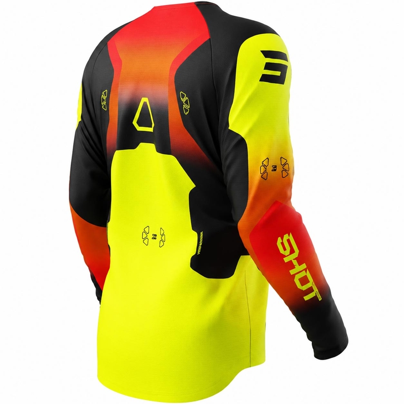 Dječji motokros dres Shot Draw Rocket fluo žute boje