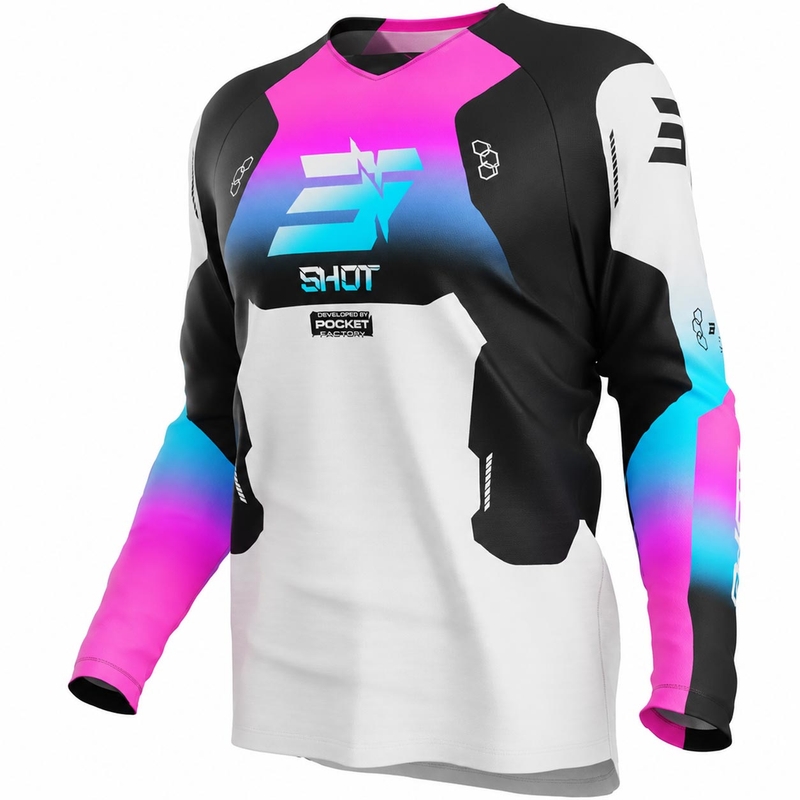 Dječji motokros dres Shot Draw Rocket, roza