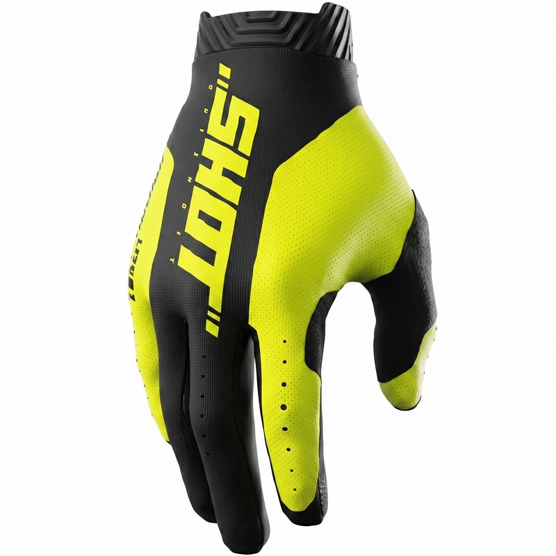 Motokros rukavice Shot Lite Skin fluo žute