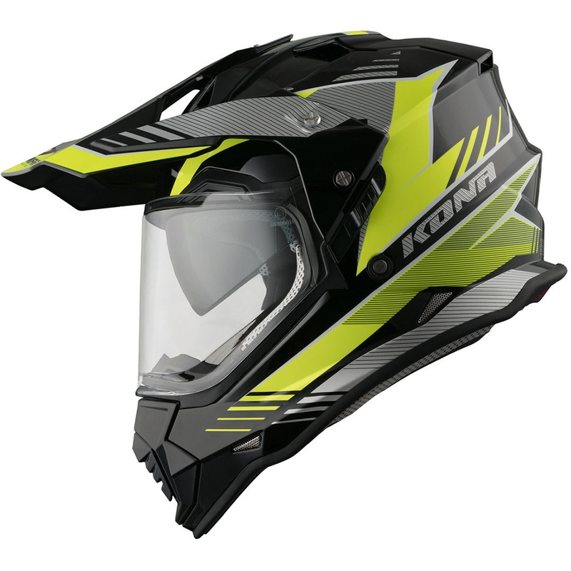 Enduro kaciga Vemar Kona Explorer crna-srebrna-fluo žuta rasprodaja