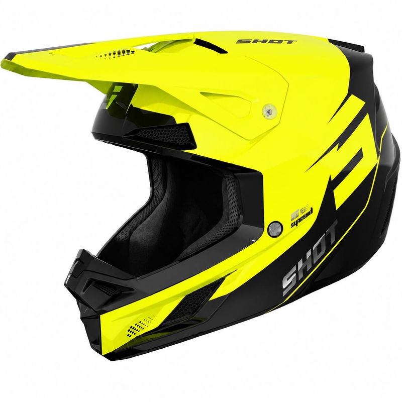 Motokros kaciga Shot Speed S sjajna fluo žuta