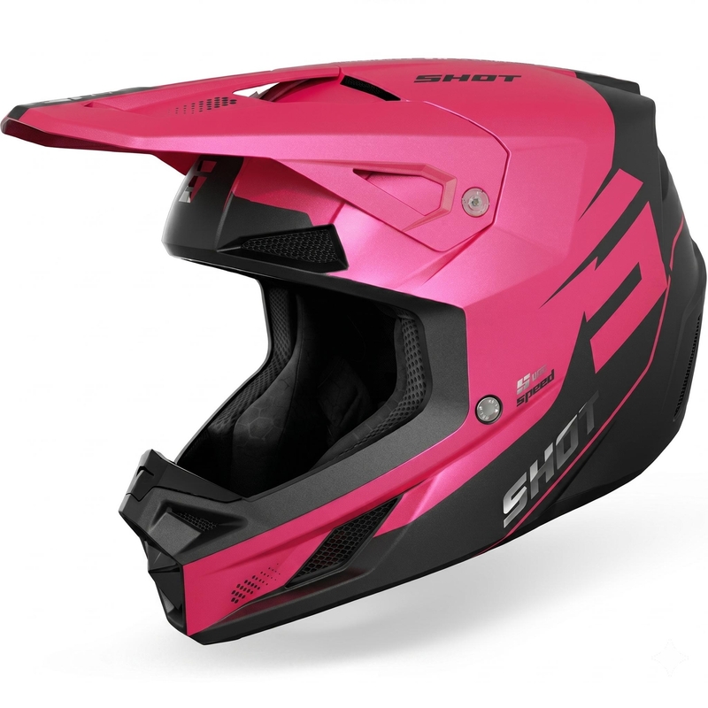 Motokros kaciga Shot Speed S mat roza