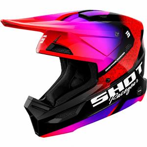 Dječja motokros kaciga Shot Furious Stream, sjajno crvena
