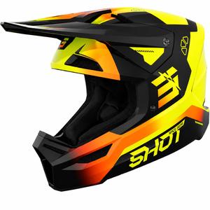 Dječja motokros kaciga Shot Furious Rocket, sjajna fluo žuta