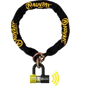 Auvray XTREM lančana brava za motocikl s XTREM Mini Alert U bravom, crna