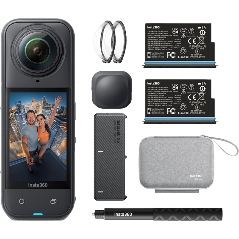 Insta360 X5 Essentials paket akcijske kamere crne boje