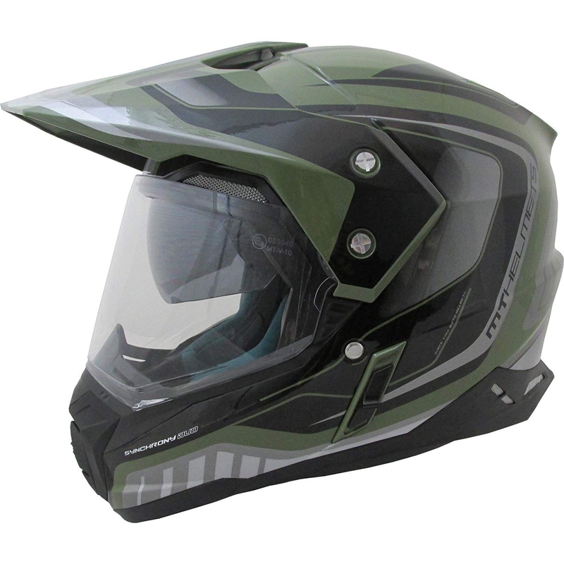 Enduro kaciga MT Synchrony Duosport SV Tourer zeleno-crna mat