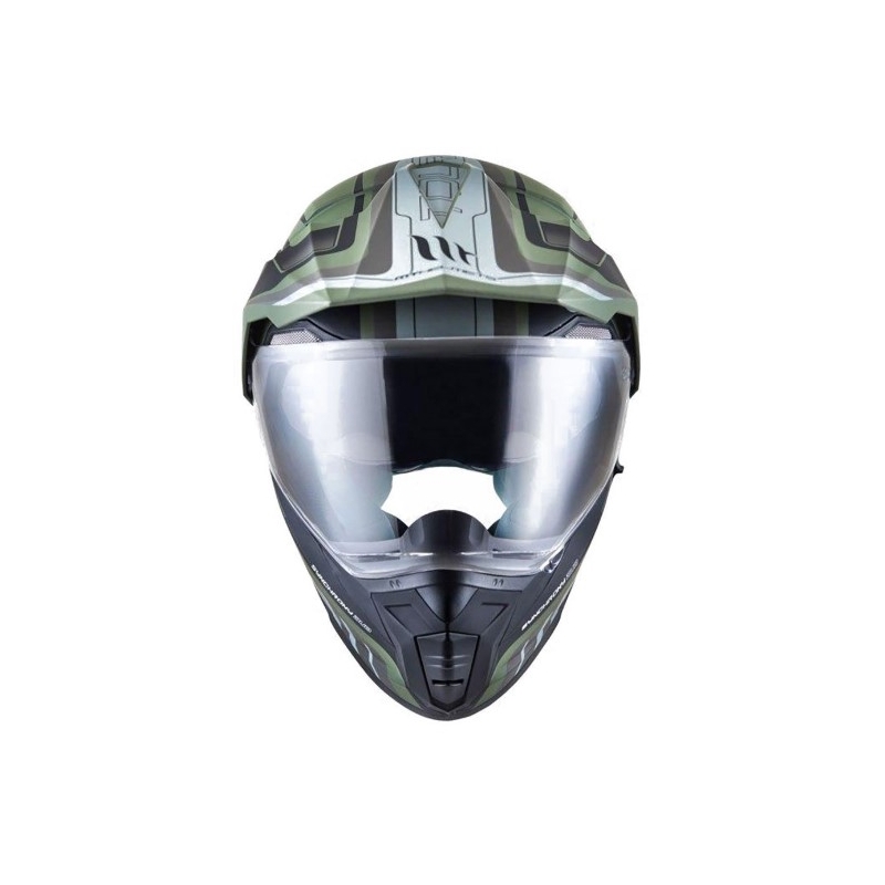 Enduro kaciga MT Synchrony Duosport SV Tourer zeleno-crna mat