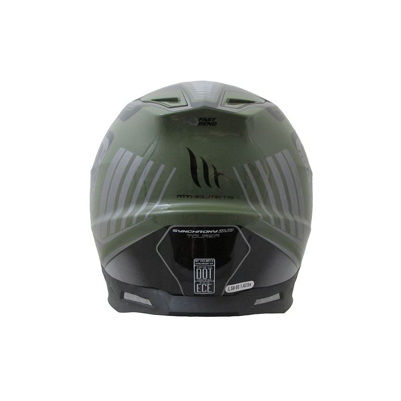 Enduro kaciga MT Synchrony Duosport SV Tourer zeleno-crna mat