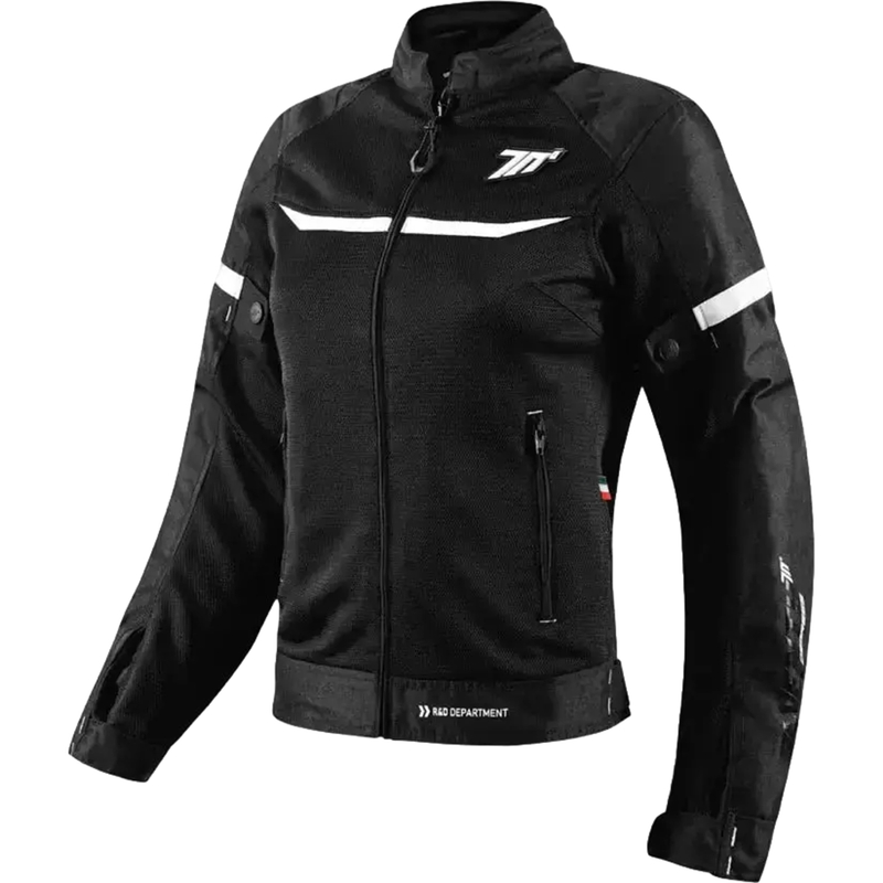 Ženska motoristička jakna SEVENTY DEGREES SD-JR30.2 Mojave crno-bijela