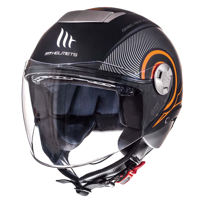 MT City Eleven SV Tron otvorena motociklistička kaciga crna mat-fluo narančasta rasprodaja