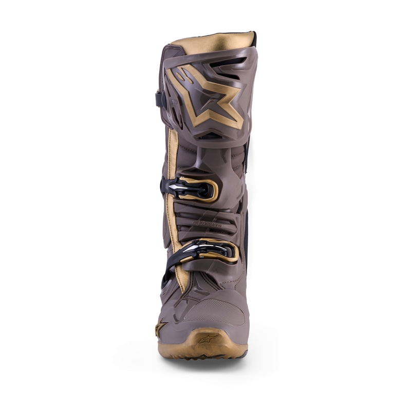 Alpinestars TECH 10 Limited Edition AIR GOLD motociklističke čizme smeđe zlatne boje