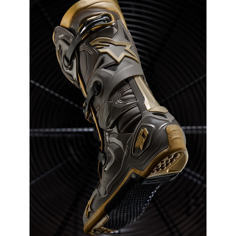 Alpinestars TECH 10 Limited Edition AIR GOLD motociklističke čizme smeđe zlatne boje
