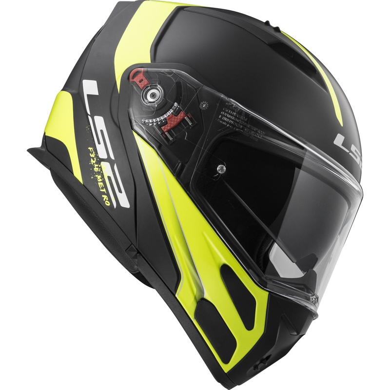 LS2 FF324 Metro Rapid Flip Up kaciga Black-Fluo Yellow rasprodaja