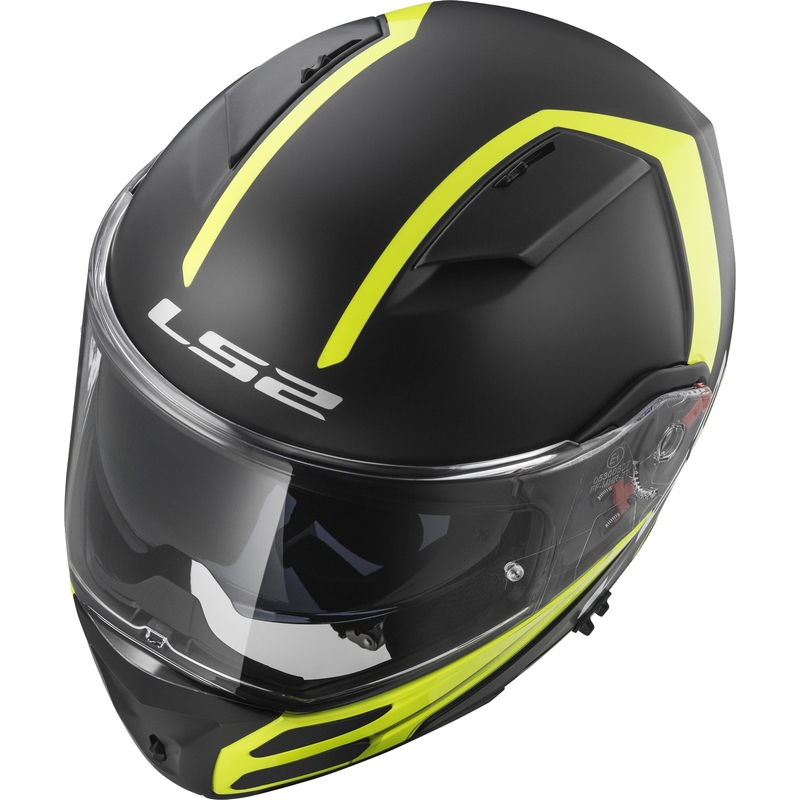 LS2 FF324 Metro Rapid Flip Up kaciga Black-Fluo Yellow rasprodaja