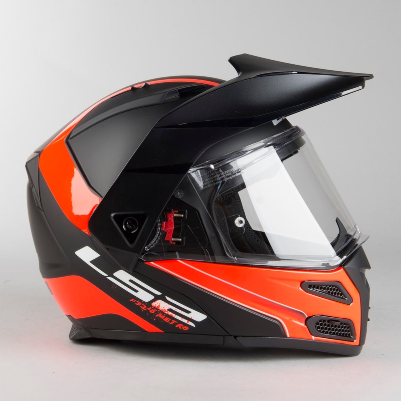 LS2 FF324 Metro EVO Rapid Flip Up kaciga crno-narančasta rasprodaja