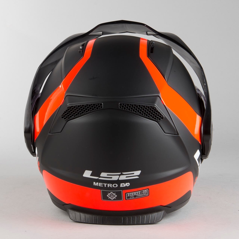 LS2 FF324 Metro EVO Rapid Flip Up kaciga crno-narančasta rasprodaja