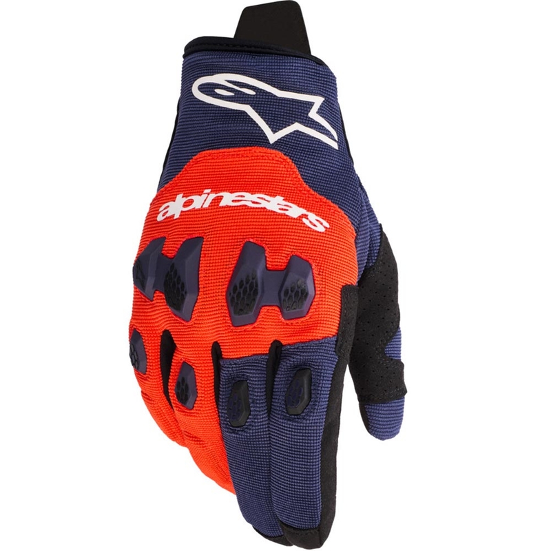 Alpinestars PRO-DURA plavo-narančasto-bijele motokros rukavice