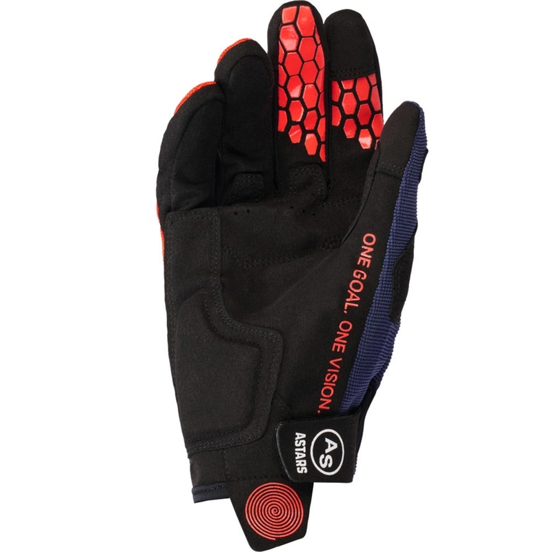 Alpinestars PRO-DURA plavo-narančasto-bijele motokros rukavice