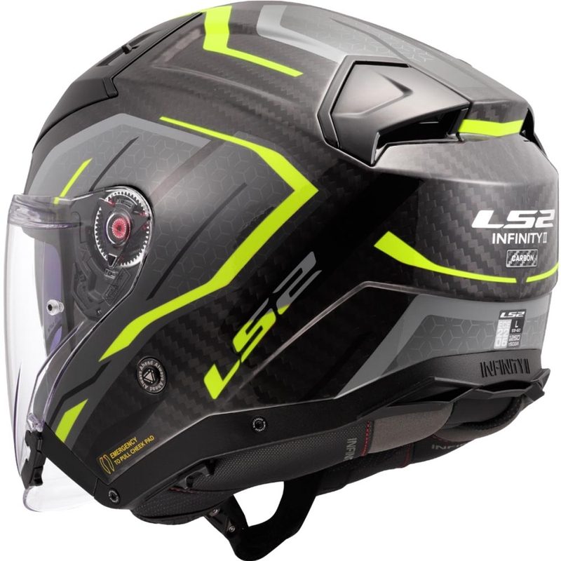 Otvorena motociklistička kaciga LS2 OF603 Infinity II C Urus fluo žuta