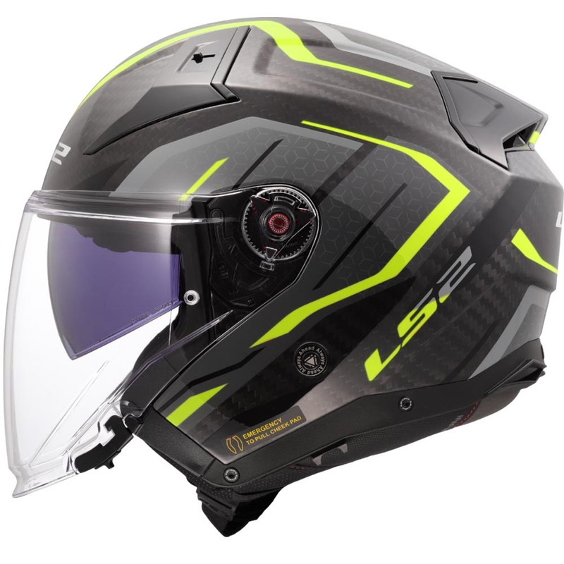 Otvorena motociklistička kaciga LS2 OF603 Infinity II C Urus fluo žuta