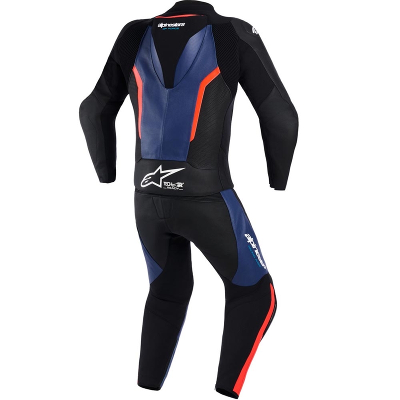 Alpinestars GP Force V2 dvodijelno motociklističko odijelo crno-plavo-fluo crveno