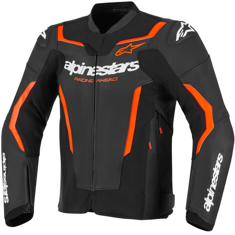 Alpinestars GP Force V2 kožna motociklistička jakna crno-fluo crveno-bijela