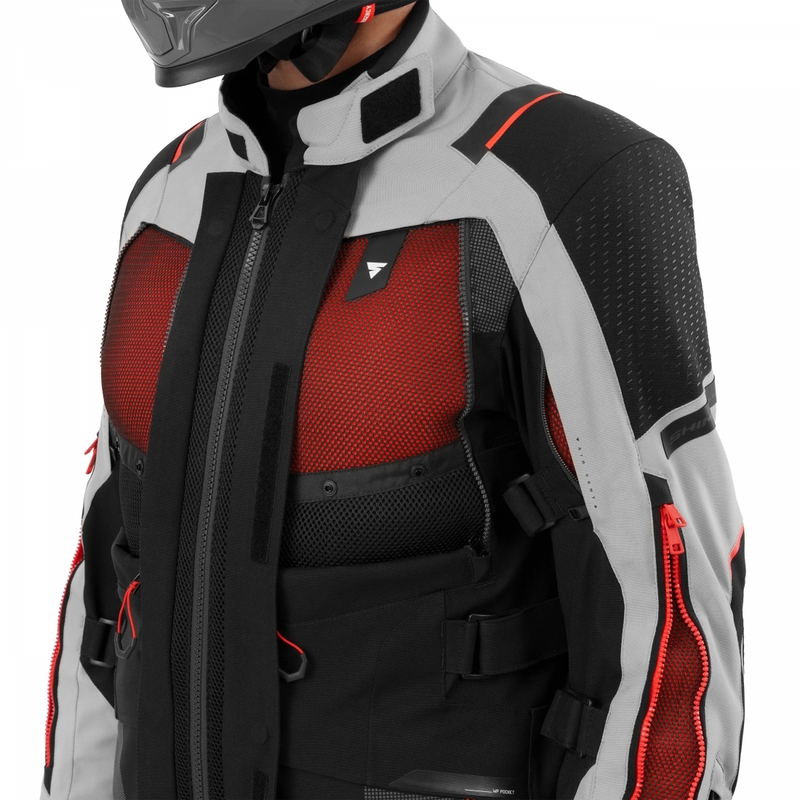 Shima Hero 3.0 motociklistička jakna sivo-crvena