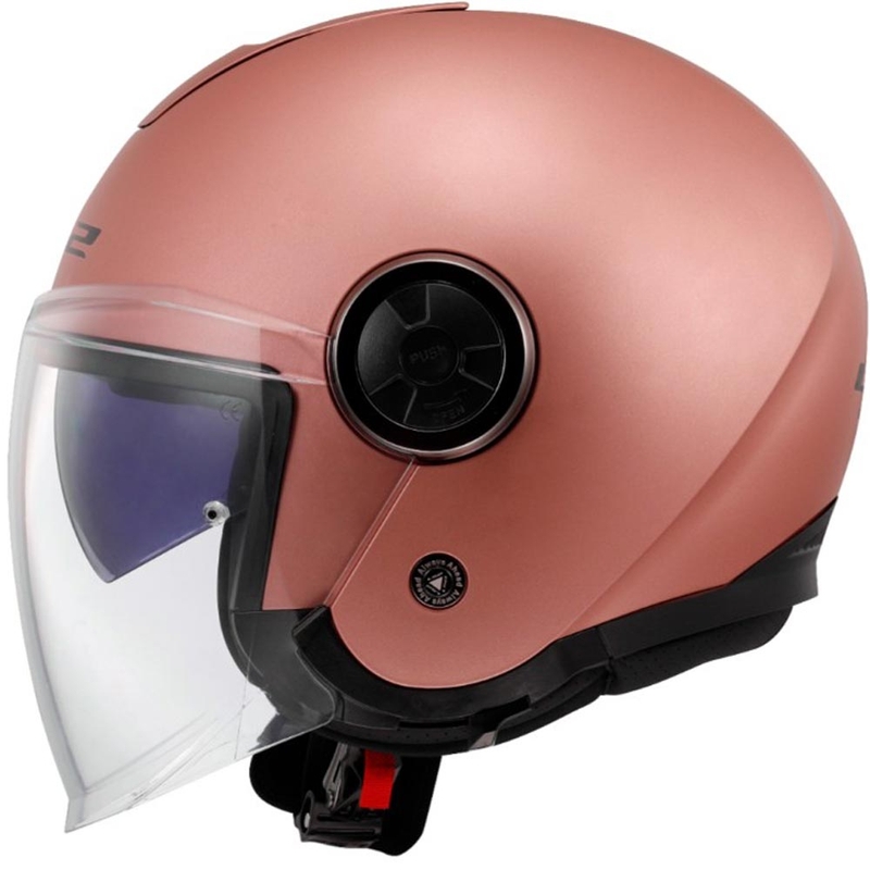 Otvorena motociklistička kaciga LS2 OF620 Classy Solid mat zlatno-roza