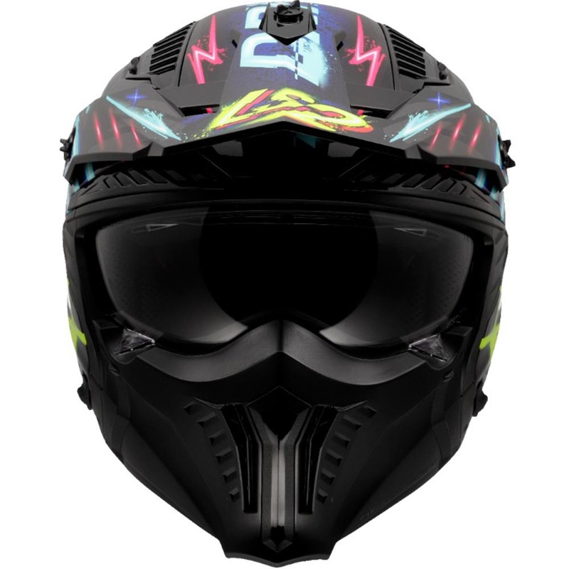 Kaciga za trial motocikl LS2 OF606 Drifter Rayz crno-plava
