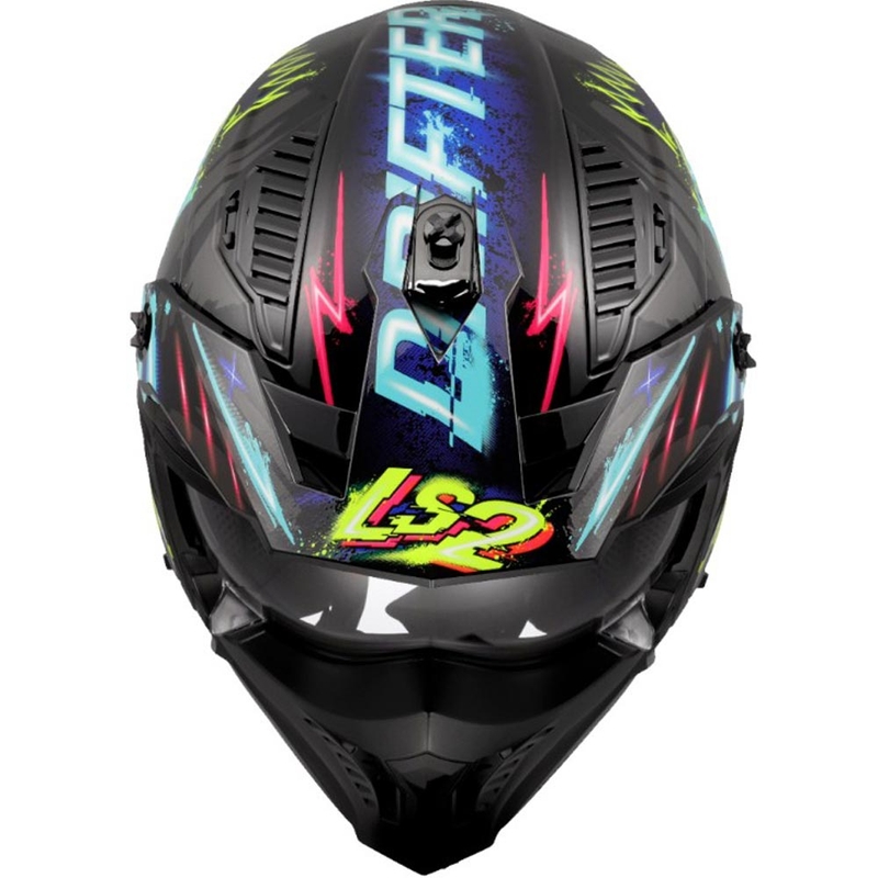 Kaciga za trial motocikl LS2 OF606 Drifter Rayz crno-plava
