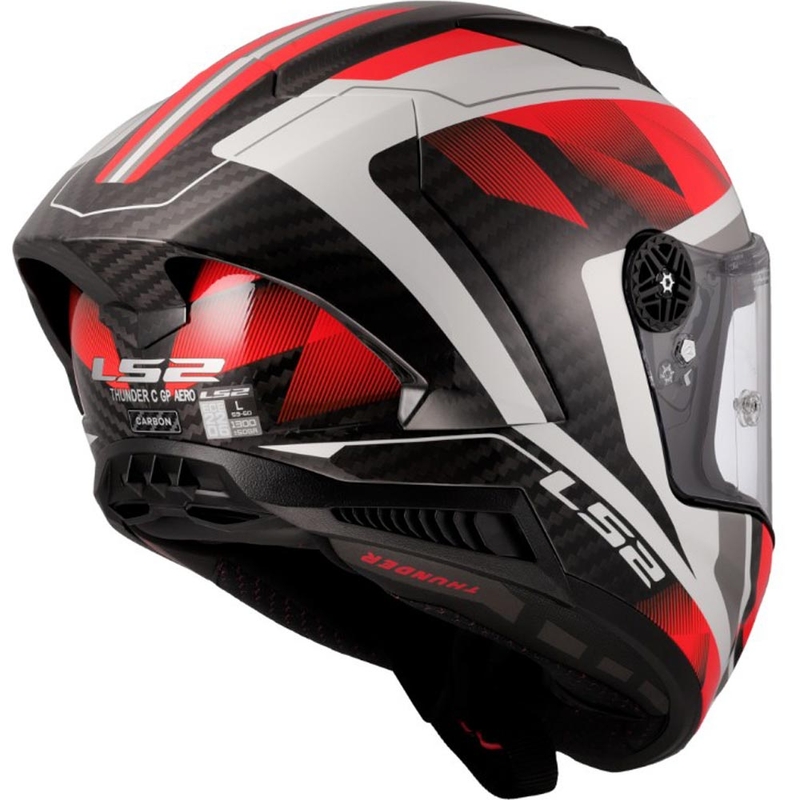 Integralna motociklistička kaciga LS2 FF805 Thunder C GP Aero Raute bijelo-crvena