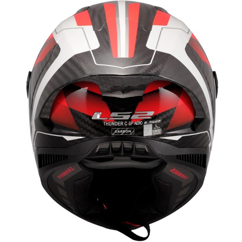 Integralna motociklistička kaciga LS2 FF805 Thunder C GP Aero Raute bijelo-crvena