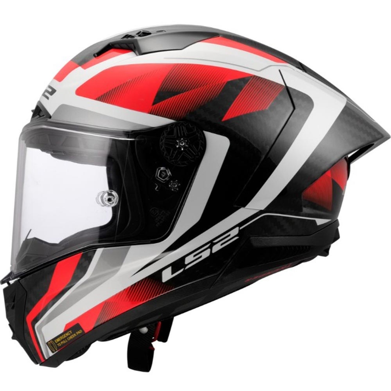 Integralna motociklistička kaciga LS2 FF805 Thunder C GP Aero Raute bijelo-crvena