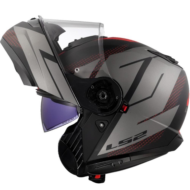 Preklopna motociklistička kaciga LS2 FF908 Strobe II Code crno-siva